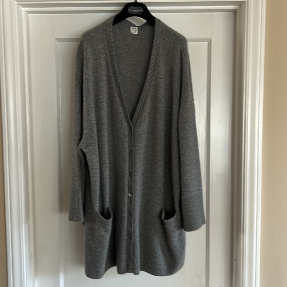 TOTEME gray oversized cashmere cardigan sweater size small